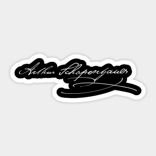 Signature of Arthur Schopenhauer, German Philosopher of Pessimism Sticker